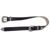 AXESORIA: Silver Western Double Buckle Belt Black S