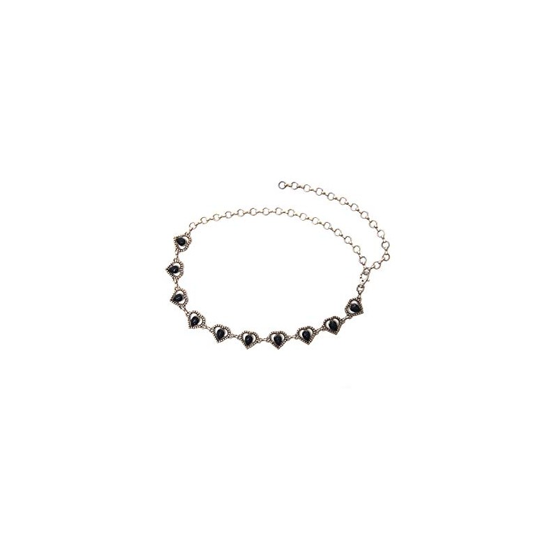 collezione alessandro Rosi Chain Belt with Hearts, Antique silver