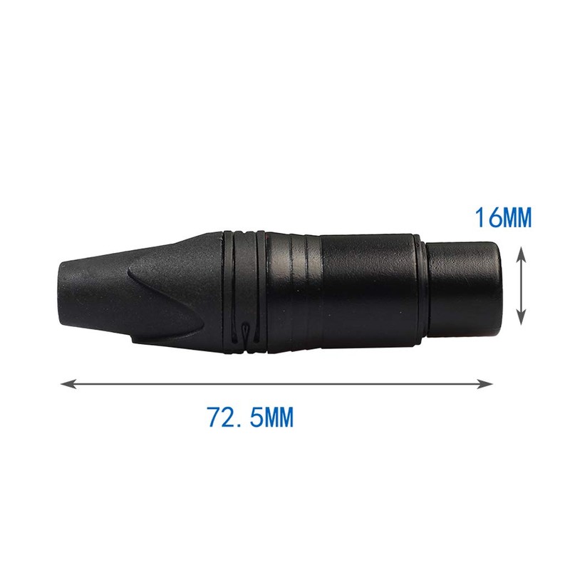 B Baosity XLR 3-Pin Male/Female Audio Connector