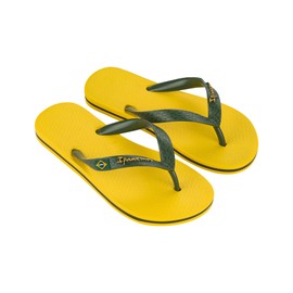 Ipanema Boys Unisex Children's CLAS Brazil II Kids Flip Flops, Yellow Green