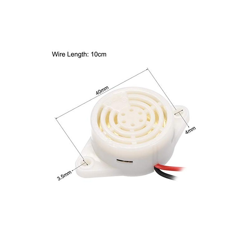 sourcing map 5 Pcs DC3-24V Active Electronic Buzzer Piezo Alarm