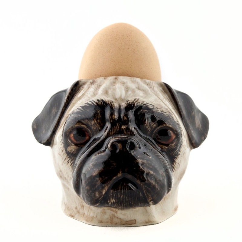 Quail Ceramics Fawn Pug Face Egg Cup
