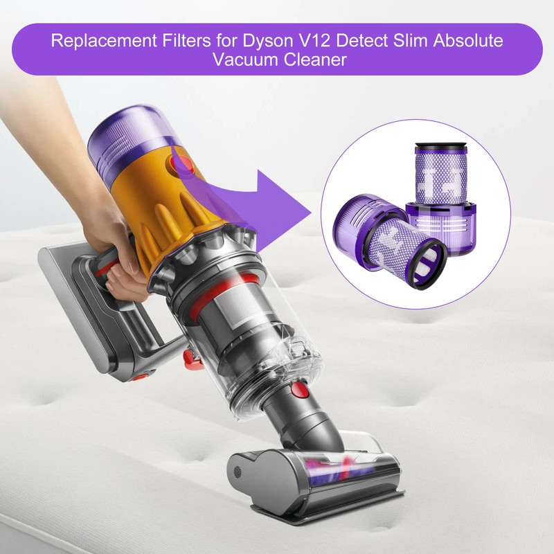 Fixbetter Pack of 2 Replacement Filters for Dyson V12 Detect
