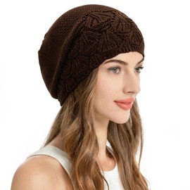 ZLYC - Berretto Estivo da Donna, Lavorato a Maglia a Mano, Vintage, Beanie, Taglia Unica