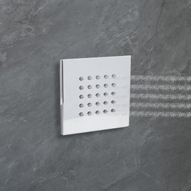 GUOWENYING Modern Design 1 Pcs Square Body Massagers Spray Shower Jet with High Pressure 25 Nozzles, Wall Mounted, Solid Structure, Chrome