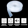 Waterproof Shower Door Bottom Seal Strip - Clear Silicone Replacement