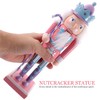 COHEALI Pink Christmas Nutcracker,Christmas Nutcracker Figure,Traditional Wooden Nutcracker Soldier,Nutcracker Wood