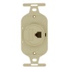 Leviton Round Telephone Wall Plate Insert, 41054-IDD, Ivory