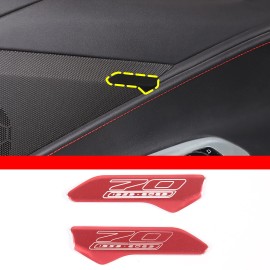 car-king888 Red Door Speaker Emblem 70th Anniversary Edition Trim Kit For Corvette C8 2020+