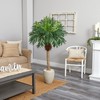 Nearly Natural 63in. Robellini Palm Artificial Tree in Sandstone Planter