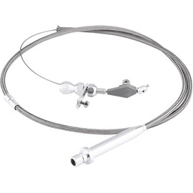 CYTGOUPER TH350 Kickdown Cable, Stainless Braided Kickdown Cable Detent Line Wire, Shift Cable for 350 TH350 Transmissions, Silver