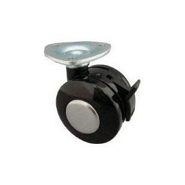 Toshin TS40P Plate Type Dual Wheel Caster, 1.6 inches (40 mm), Free Stopper