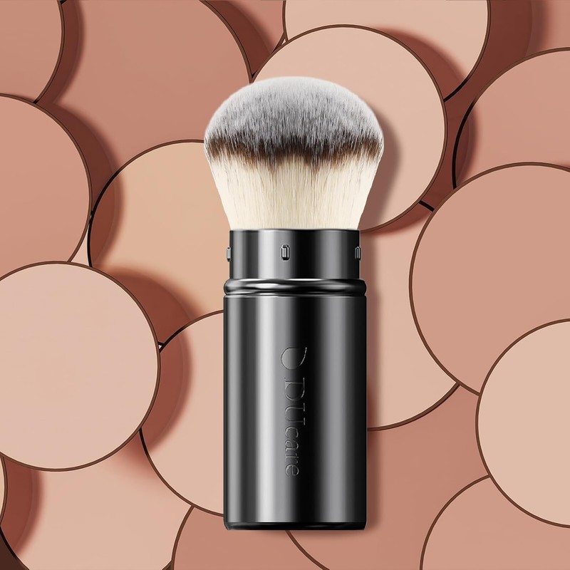 DUcare Retractable Airbrush Kabuki Brush for All Face Makeup &