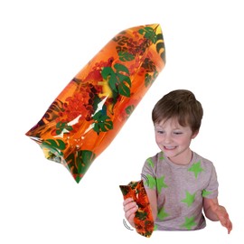 Wiggly Jiggly - Dinosaur from Deluxebase. Stress and Anxiety Relief Water Snake Toy with Dinosaur Figurines. Fidget Toy ideal for Autism Sensory Toys, ADHD Toys and Party Favours for Kids and Adults.