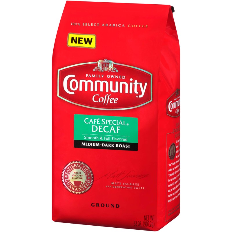 Community Coffee Café Special Decaf Ground Coffee, Medium Dark Roast,