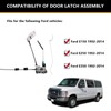 Door Latch Assembly w/Cable&Rod for Ford E150 E250 E350 Van