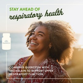 Swanson Quercetin & Bromelain-Promote Respiratory Health Support-Aid Seasonal Immune System Health-Support Cholesterol Levels Already w/i Normal Range 100 Caps (250mg Quercetin/78mg Bromelain) 2 Pack