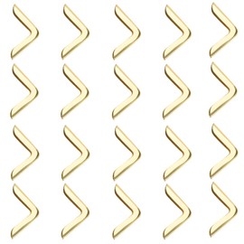 TopHomer 20 Pcs 4mm Thick Book Edge Corner Protectors for Books, Scrapbooking, Display, Album, Menu, File Folders, Notebook, Page, Metal Corner Protectors, Decorative Gold