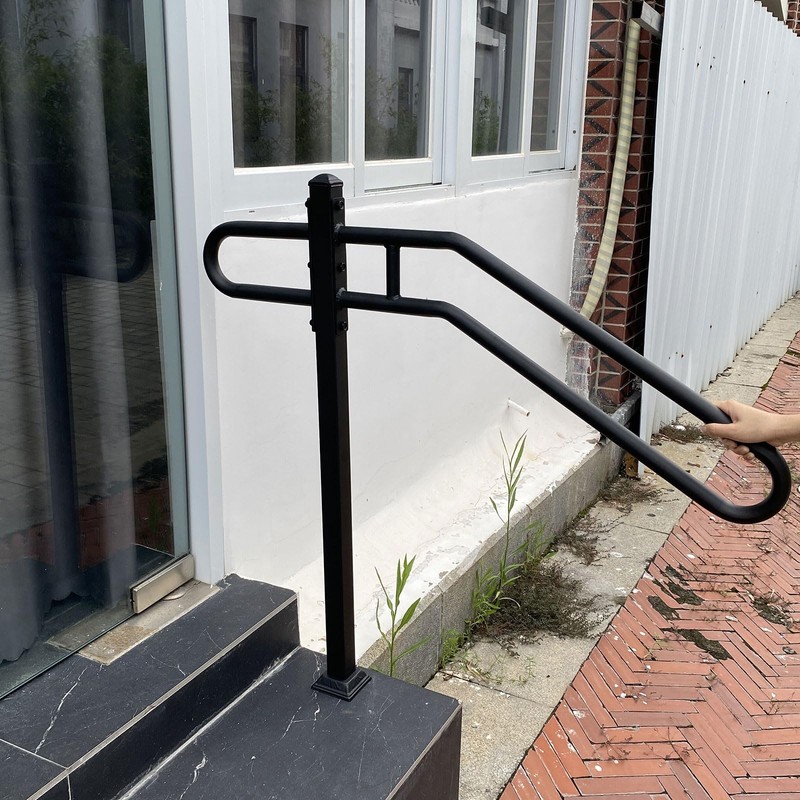 SMQLJXC 31.5"-9.5" L X 35.5" H Single Post Wrought Iron