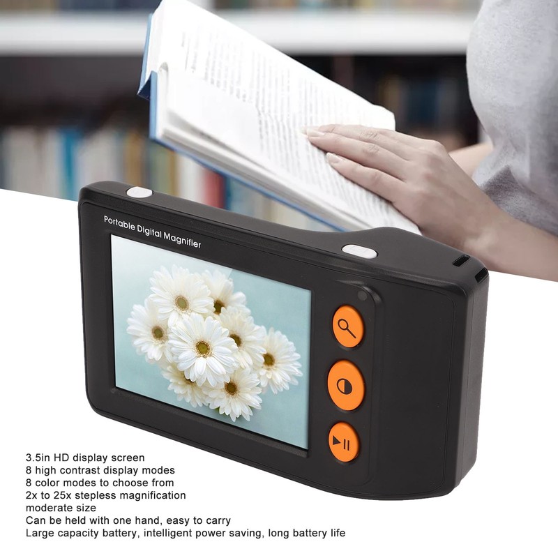 3.5in LCD Screen Electronic Video Magnifier 2x to 25x Zoom