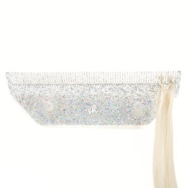 Simply Hair Extensions Holder & Hair Storage Tool, Ideal For Extensions & Wig Storage. Hanger For Styling and Organising Extensions. Suitable For Human Hair Extensions, Synthetic Extensions Silver