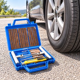 Car Tire Repair Kit 28-Piece – Puncture Repair Tools for Cars, Motorcycles, Bikes & Trucks