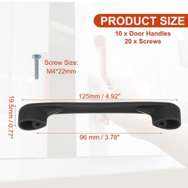 sourcing map 10 Pack Plastic Cartoon Drawer Pulls, 5" ABS Closet Wardrobe Door Handle Furniture Accessory for Home Kitchen Cupboard, Black