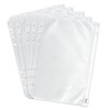 5 Pcs A5 Plastic Zipper Budget Binder Pockets,A5 Size 6Hole