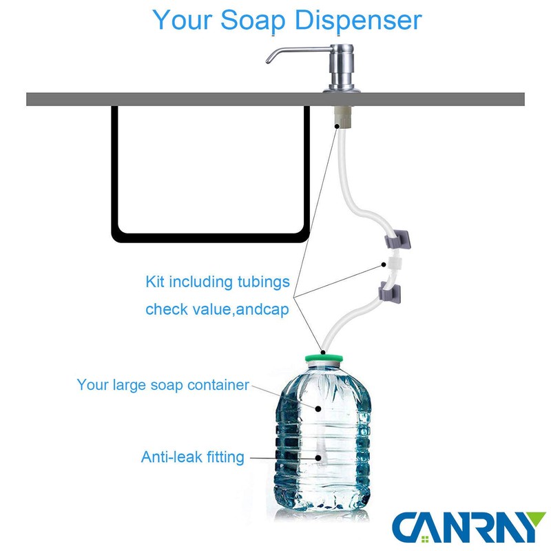 Soap Dispenser Extension Tube Kit (40 Inch) with Check Valve
