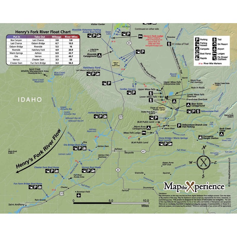 Henry's Fork River Digital GPS Fishing Map