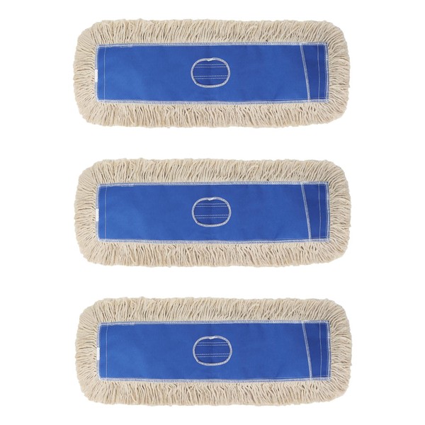 24 Inch Dust Mop Head: Replacement Medium Washable Commercial Sweeper