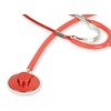 TRAD colour single head stethoscope, red colour, lightweight aluminium frame