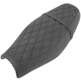 Motorcycle Complete Seat One-Piece Front Driver Rear Passenger Saddle Cushion Pillion Pad Compatible with Street Twin 2016-2022 Speed Twin 900 2023-2024, Black Diamond