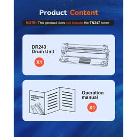 DR-243CL Drum Black Compatible Brother DR243CL DR243 DR-243CL Drum Unit for Brother MFC-L3770CDW MFC-L3730CDN DCP-L3510CDW DCPL3550CDW MFC-L3710CW MFC-L3750CDW HL-L3270CDW CDW HL-L3230CDW