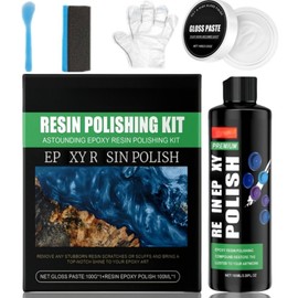 Epoxy Resin Polishing Kit for Crystal,High Efficiency Resin Polishing Compound,Epoxy Resin Kits for Beginners,Specially Formulated for High-Gloss Finishes for Scratching, Sanding, and Surfaces