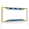 Fastasticdeals Metal Insert License Plate Frame I'd Rather Be Flying