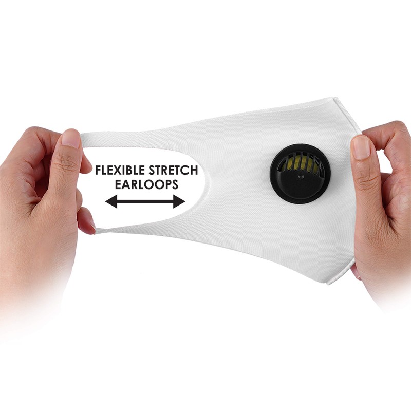 NUÜR 2 Pcs Reusable Face Mask, with Air Valve and