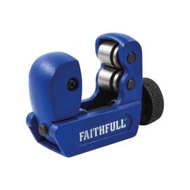 Faithfull Metal Pipe Cutter 3-30mm – Adjustable Pipe Cutting Tool with Sharp Wheel for Copper, Brass, Aluminium & Thin Steel Tubing