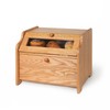 CONSDAN Bread Box, Solid Wood Oak Bread Box for Kitchen