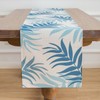 Table Runner Modern Living Room Table Runner Blue Leaves Table