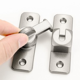 C2 Sliding Door Latch Lock (Silver) Locking Device