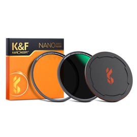 K&F Concept 77mm Magnetic ND64 Filter with Filter Adapter Ring Lens Cap Optical Glass ND Case for DSLR Camera Lens (Nano-X Series)