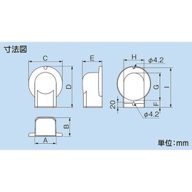 Inaba Denko MWM-75-S-W Decorative Pipe Cover Wall Corner for Air Conditioner Cap, Removal from Indoor Wall Through, White