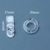 Pack of 5 Transparent Round Acrylic Plastic Cam Lock Latch