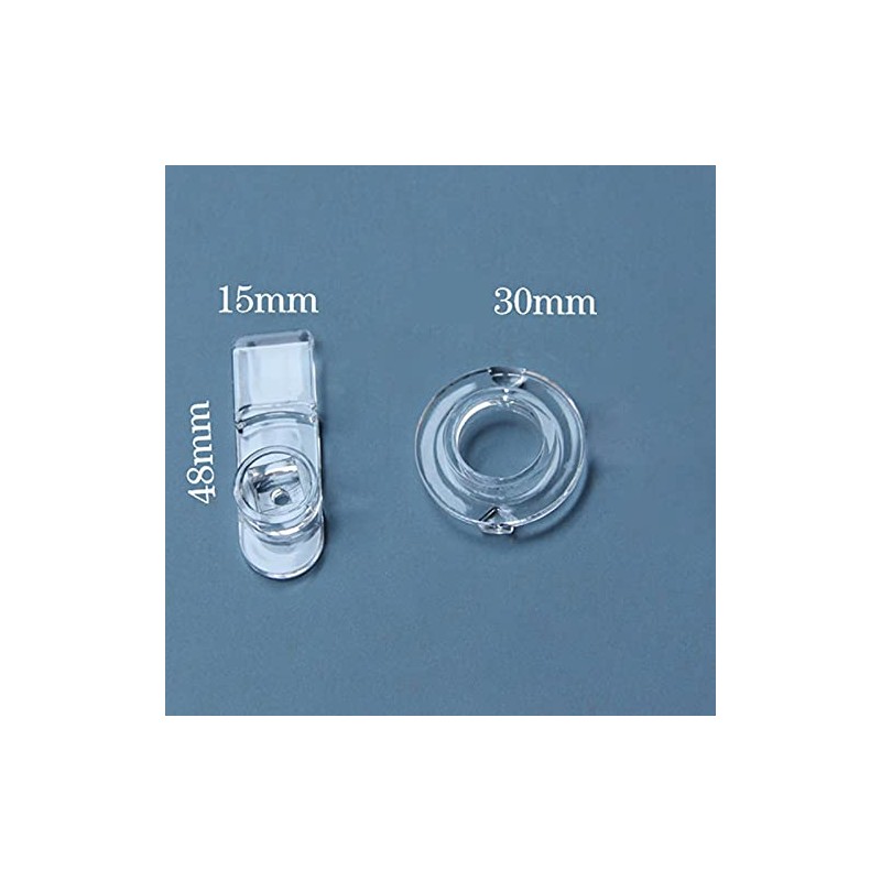 Pack of 5 Transparent Round Acrylic Plastic Cam Lock Latch