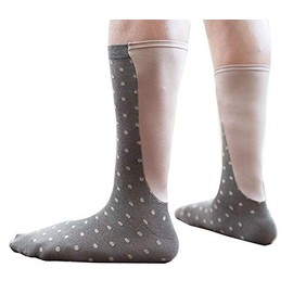 Xpandasox Hombres/Unisex Grande/Athletic becerro mezcla algodón azul marino/marrón Crew calcetines, Marrón, 10 to 13, fits mens shoe size 8-12