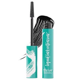 Thrive Causemetics Liquid Lash Extensions Mascara, Tubing Thrive Mascara Lengthening, Volumizing & Curling, Smudge Proof, Washable, No Clumping or Flaking, Vegan & Cruelty Free, Brynn (Rich Black)