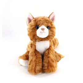 The Petting Zoo Orange Tabby Cat Stuffed Animal Plushie, Gifts for Kids, Cat Plush Toy 9 inches
