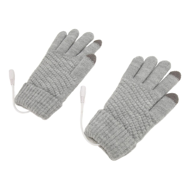 USB Heated Gloves Thicken Detachable Electronic Warming Knitted Gloves for