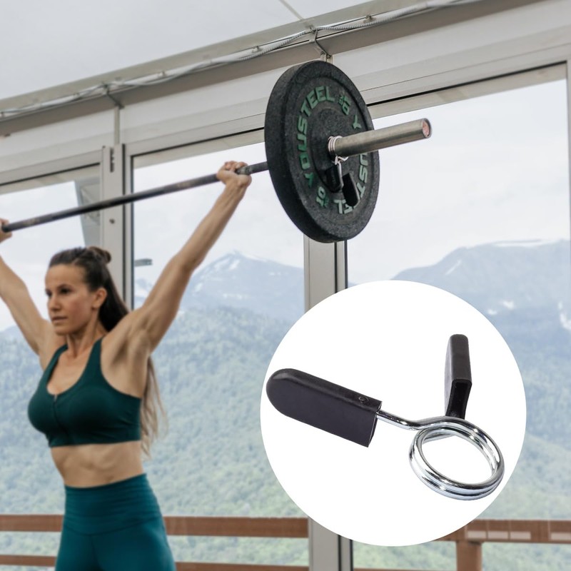 CLKE 4 x Spring Clips for Dumbbells, Bar Clips, Clamp